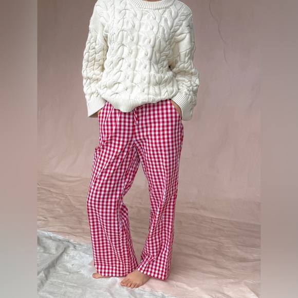 Sonderhaus Pants - Sonderhaus Perfect Pants in Red and White Gingham in XS
